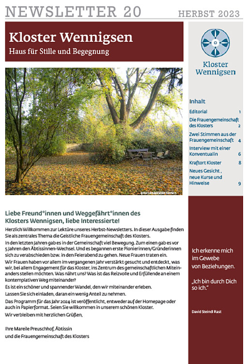 Kloster Wennigsen Newsletter 19